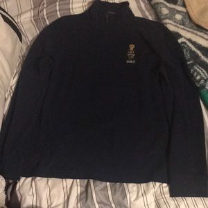 polo sweatshirt turtleneck zip up